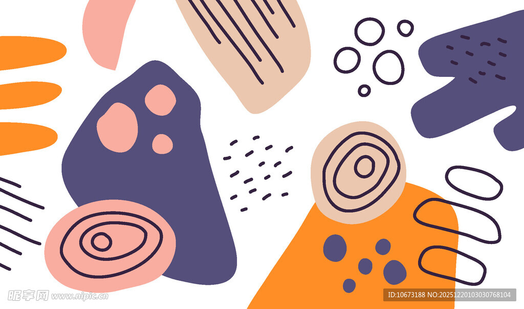 抽象几何图案彩色背景图