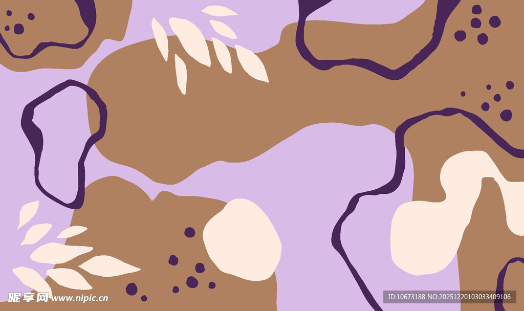 抽象植物图案背景设计