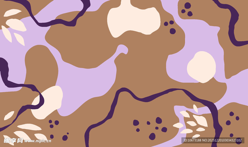 抽象几何植物图案背景