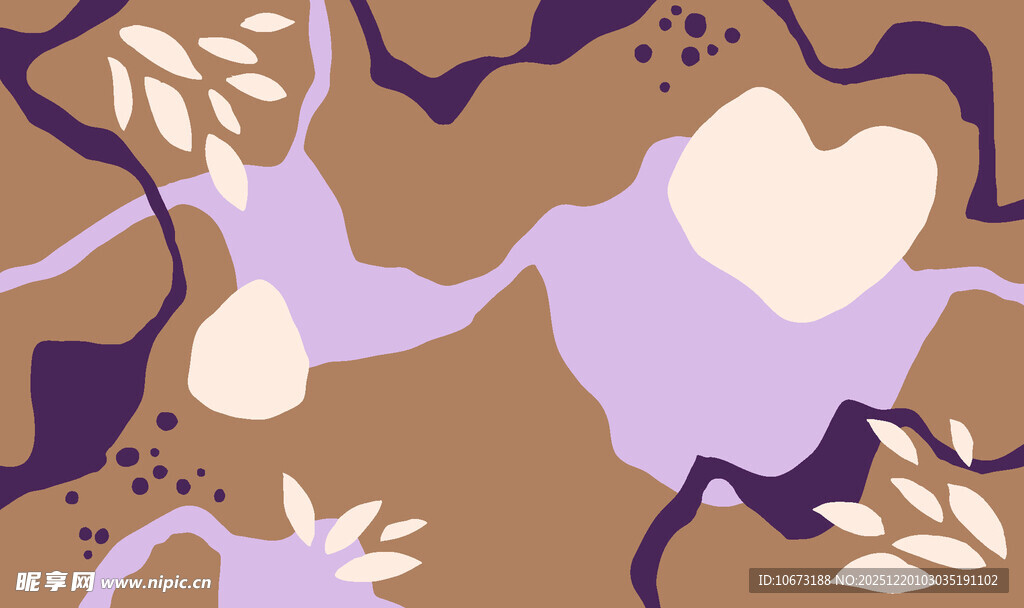 抽象几何花卉图案背景