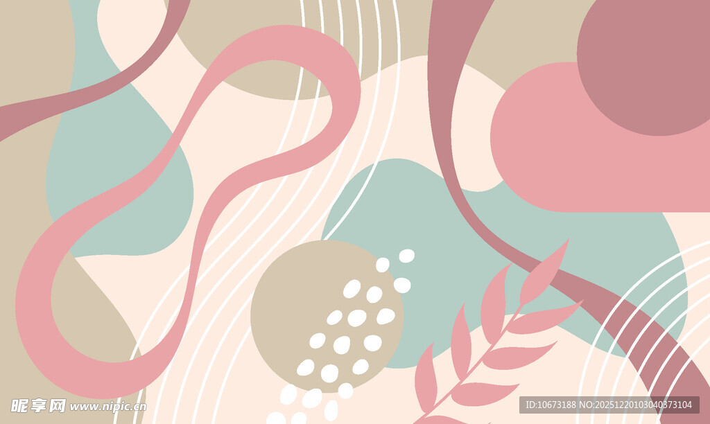 抽象几何花卉图案背景