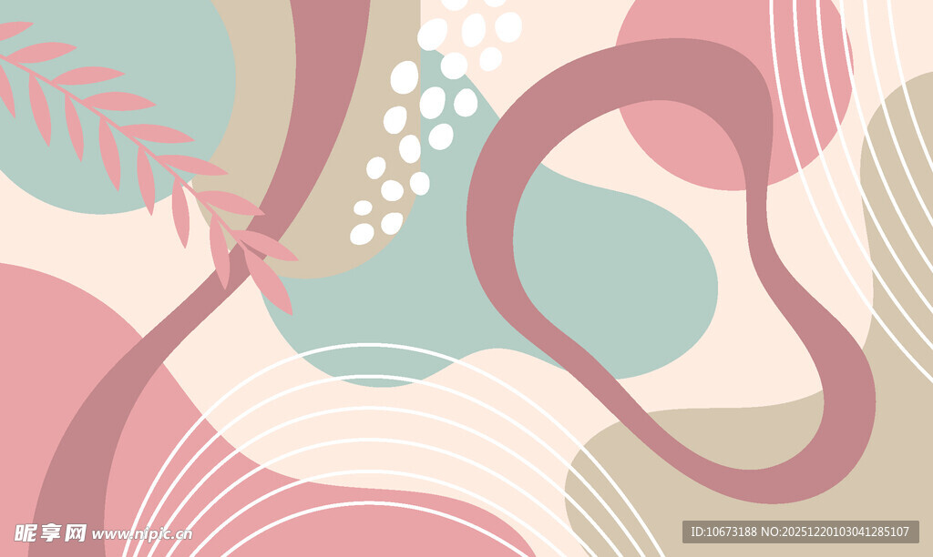 抽象几何线条多彩图案