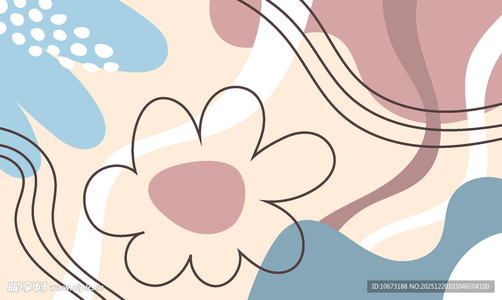 抽象花卉几何图案背景