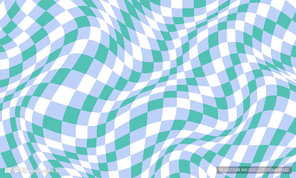 蓝绿渐变方格抽象背景图