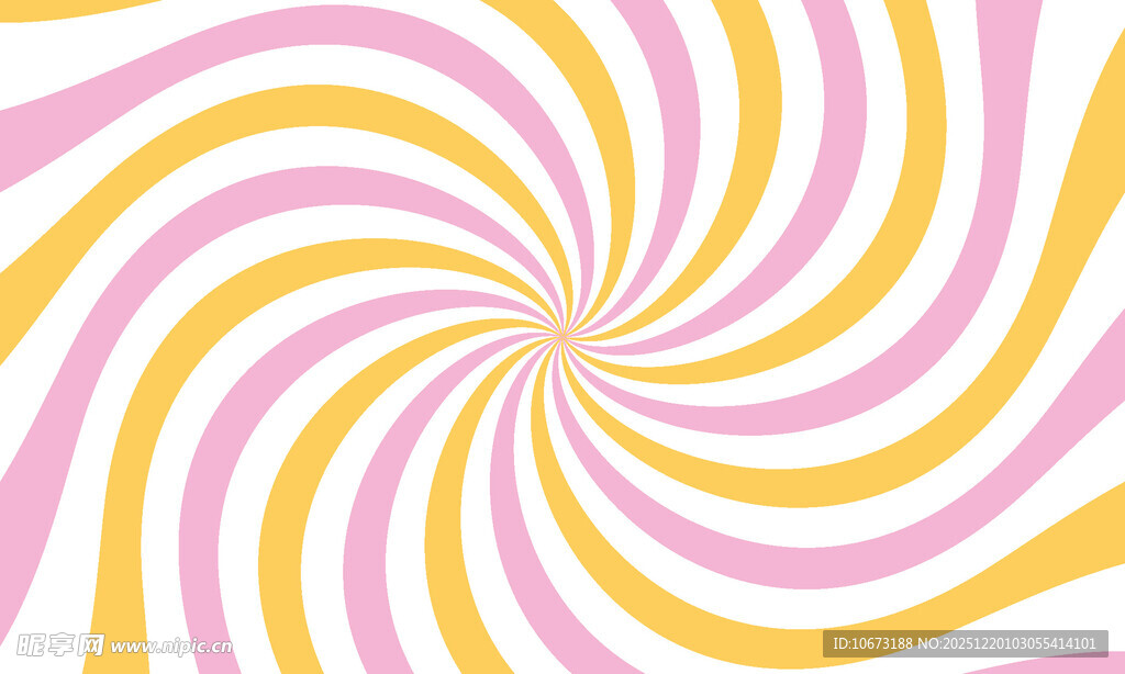 粉黄螺旋条纹背景图案