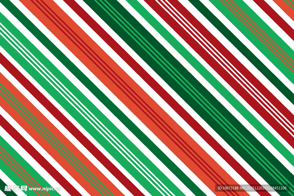 圣诞红绿条纹图案背景