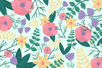清新花卉图案背景