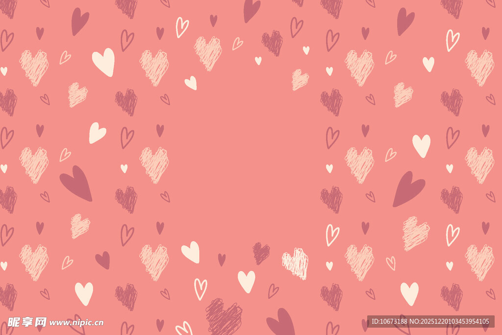 粉色心形浪漫背景图案