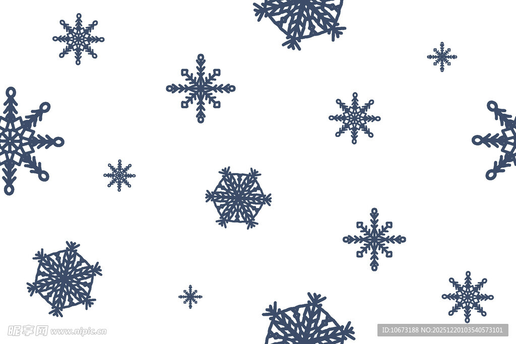 蓝色雪花图案背景