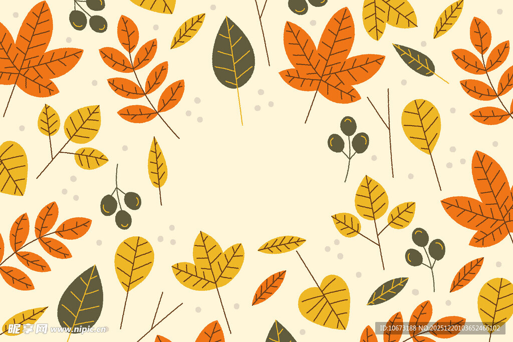 秋季树叶图案背景