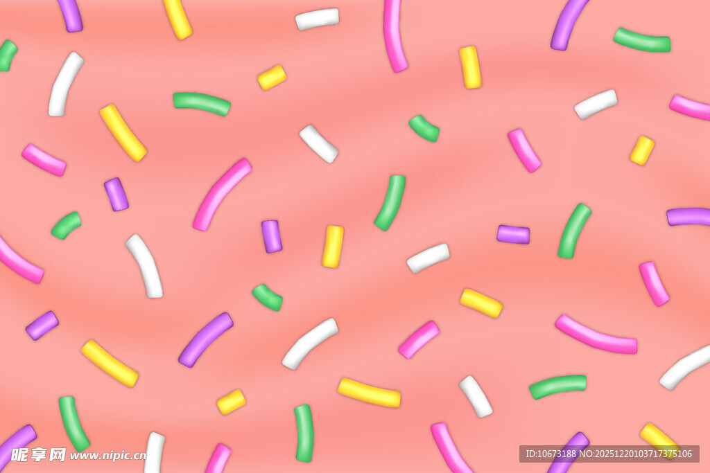 多彩糖屑装饰图案背景