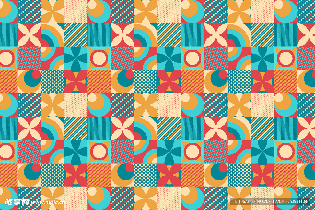 多彩几何图案民族风纹理