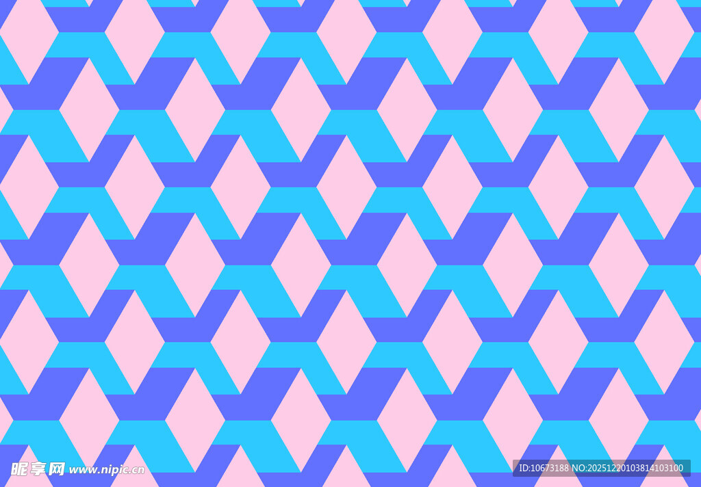 蓝粉几何图案背景纹理