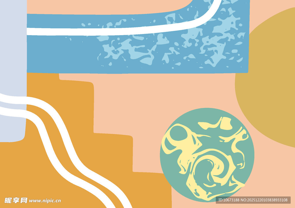 抽象几何图案艺术插画