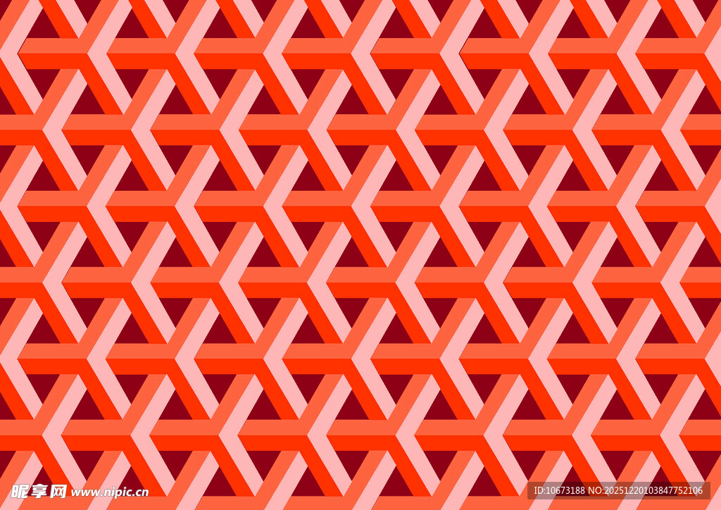 橙红色几何编织纹理图案
