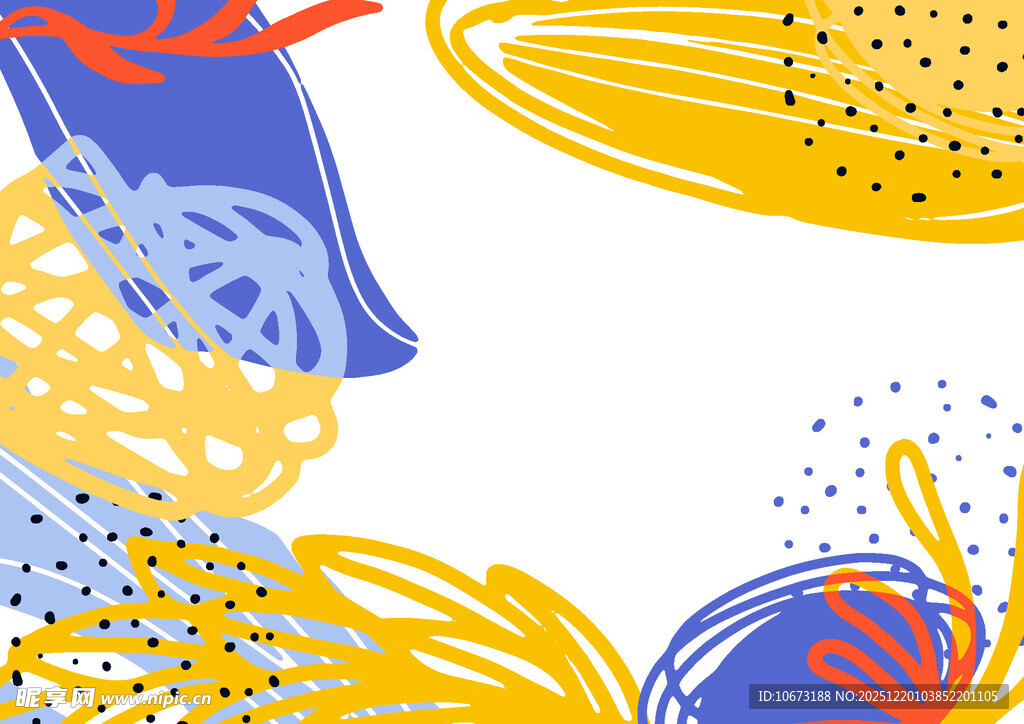 抽象多彩笔触艺术图案