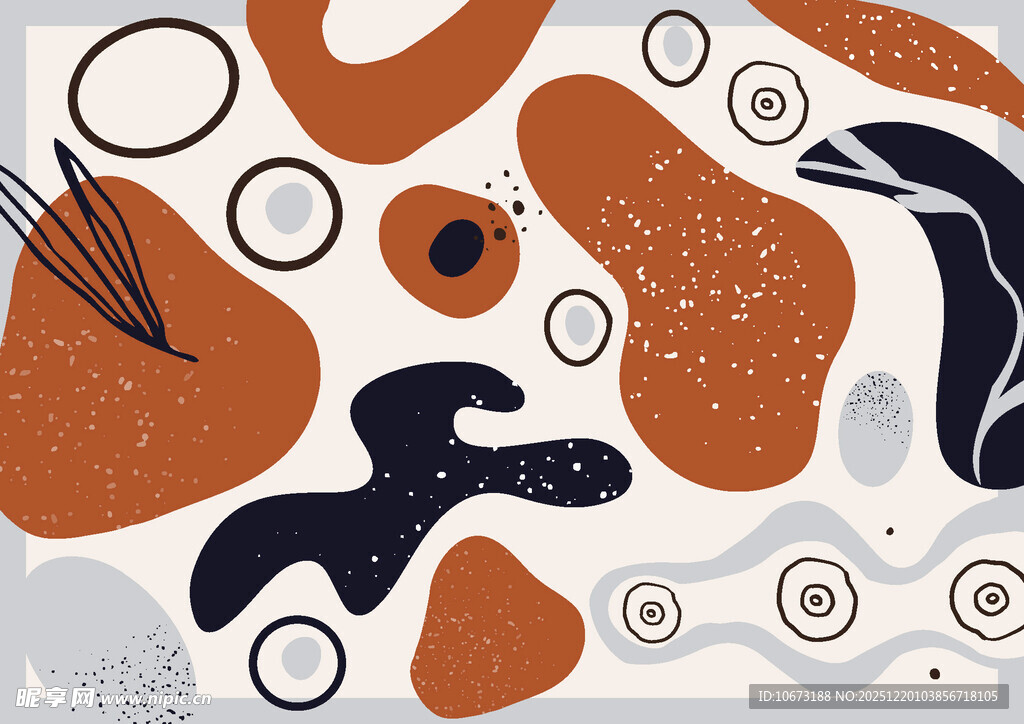 抽象几何图案艺术插画