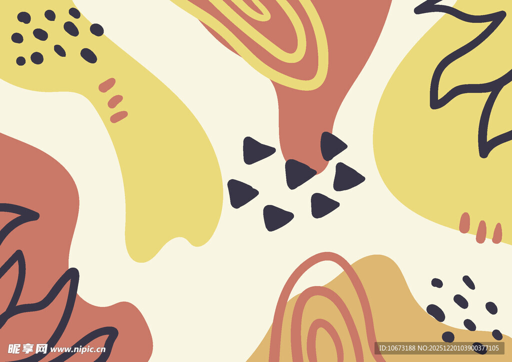 抽象几何图案艺术插画