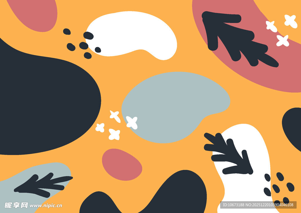 抽象几何形状多彩图案