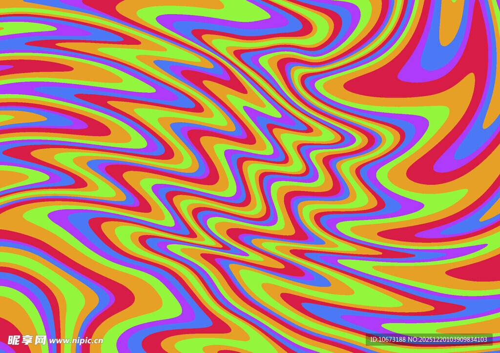 炫彩抽象波纹图案