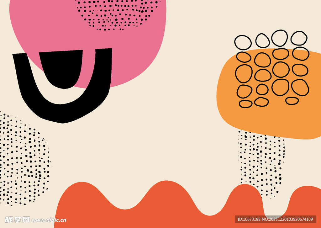 抽象几何图形艺术插画