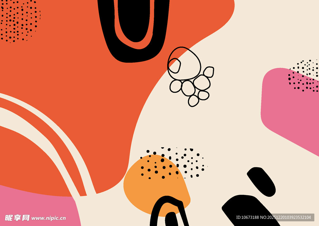 抽象几何图案艺术插画