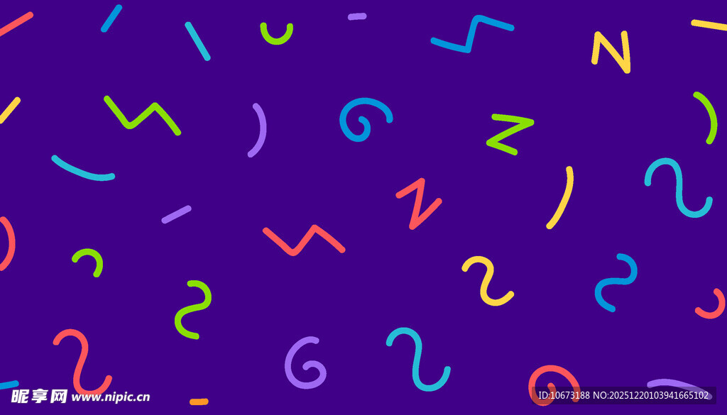 多彩抽象线条图案背景