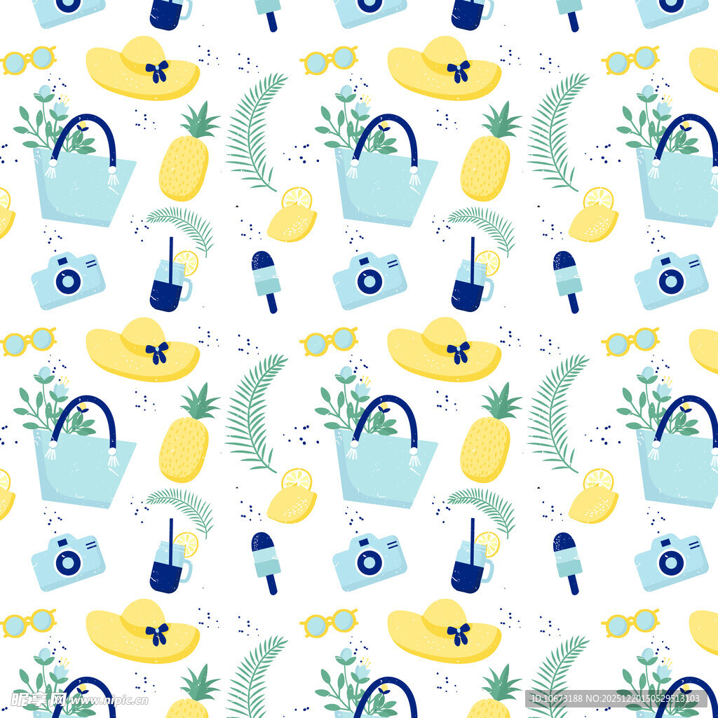 手绘园艺工具图案背景