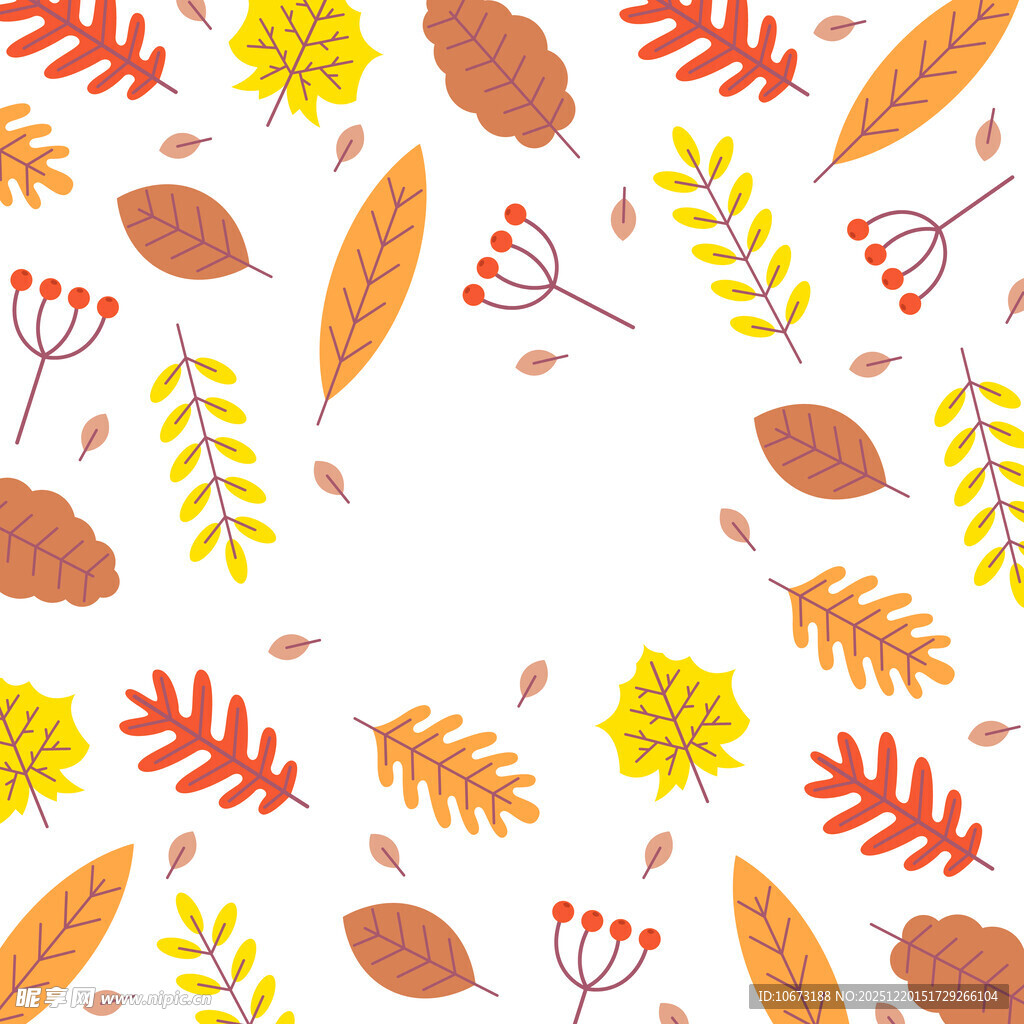秋季树叶装饰图案