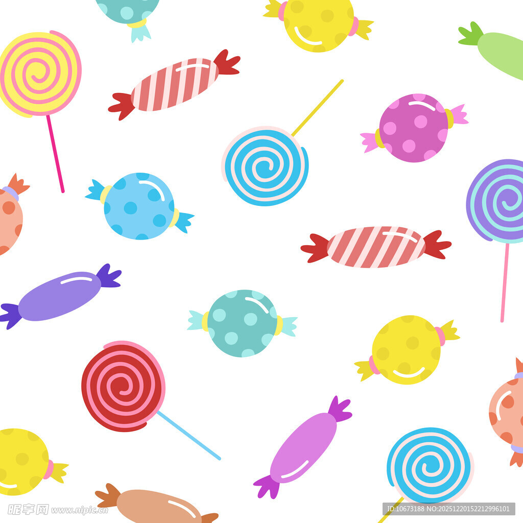 多彩糖果图案 