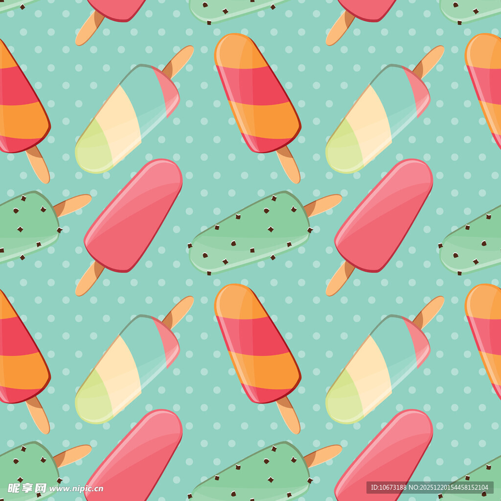 多彩冰淇淋图案背景