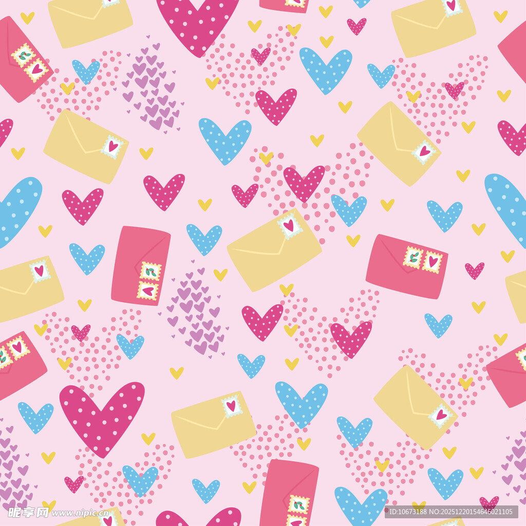 爱心便签图案背景