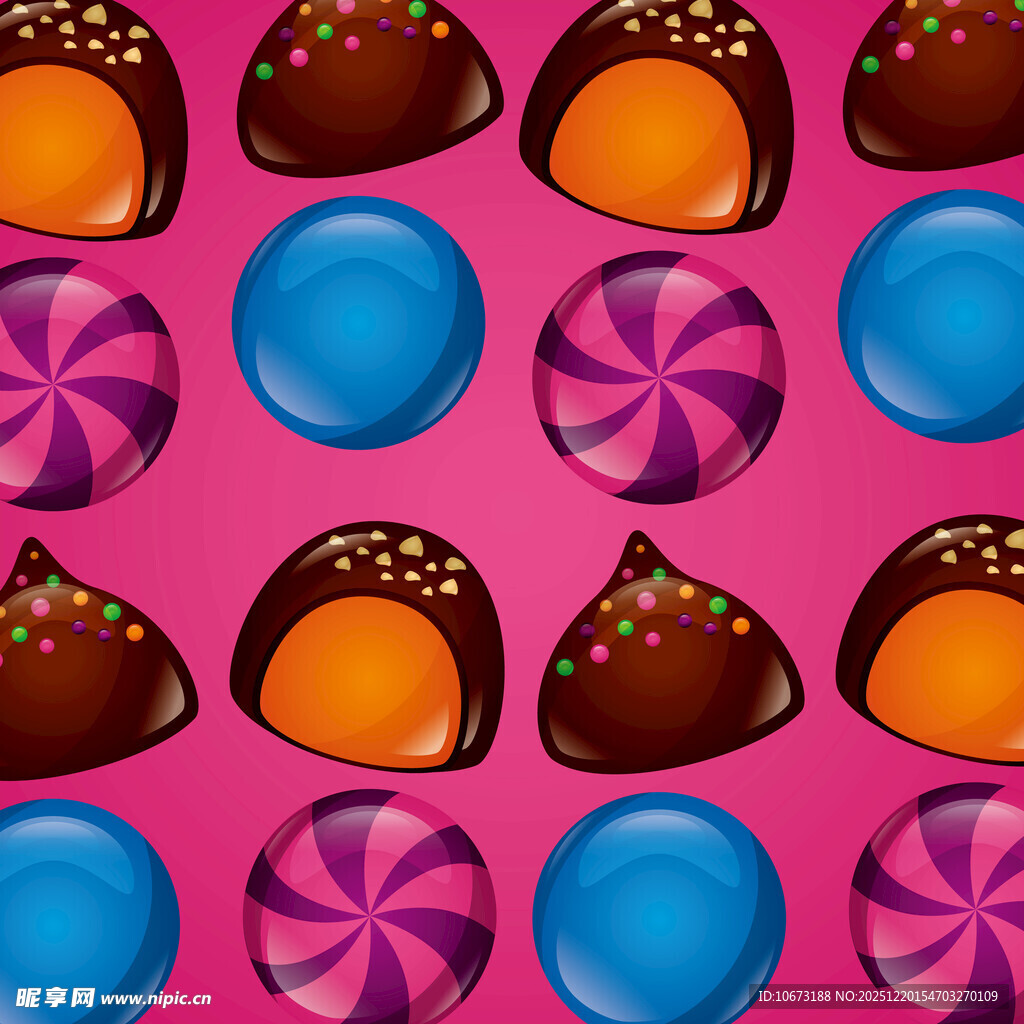 多彩糖果图案背景