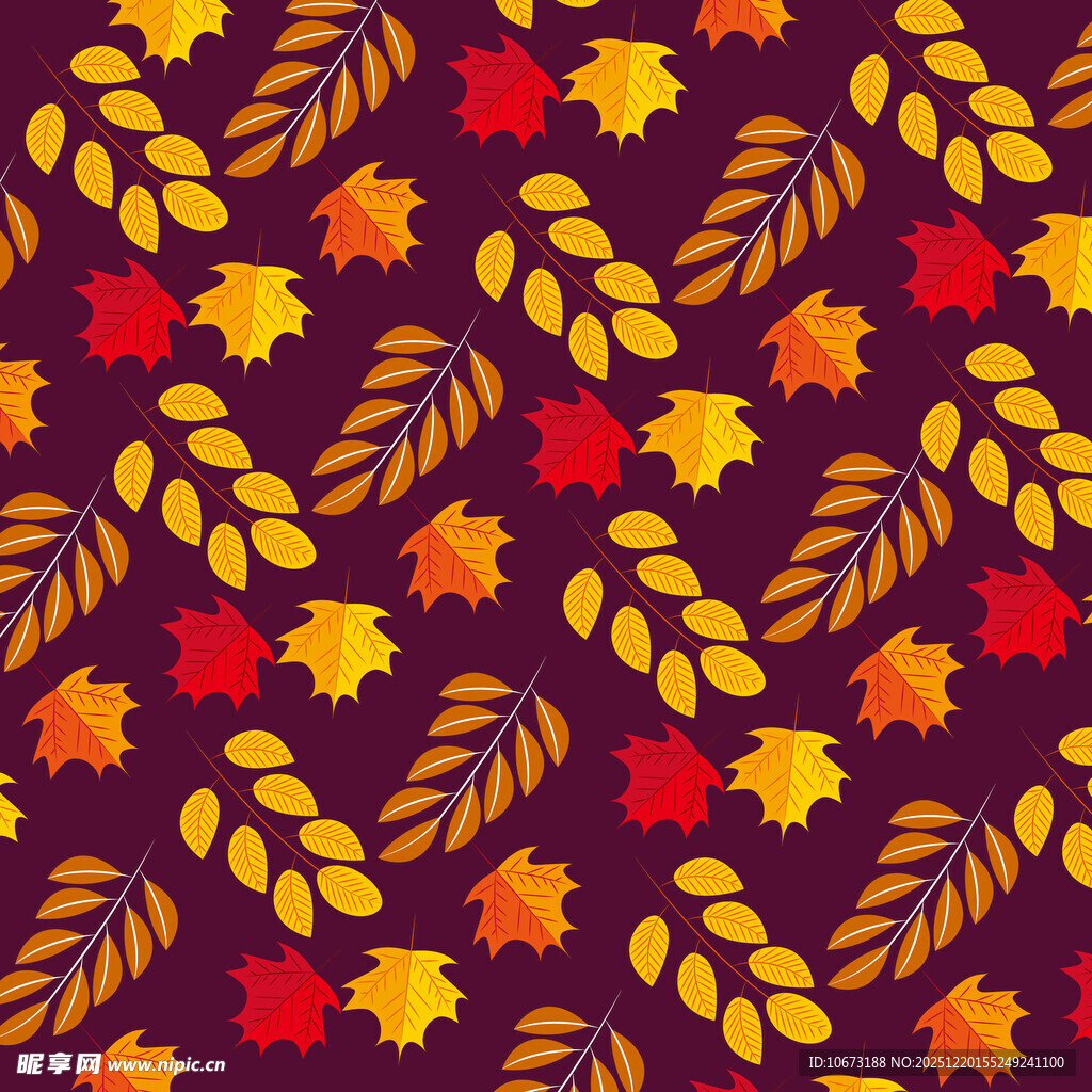秋季树叶图案背景