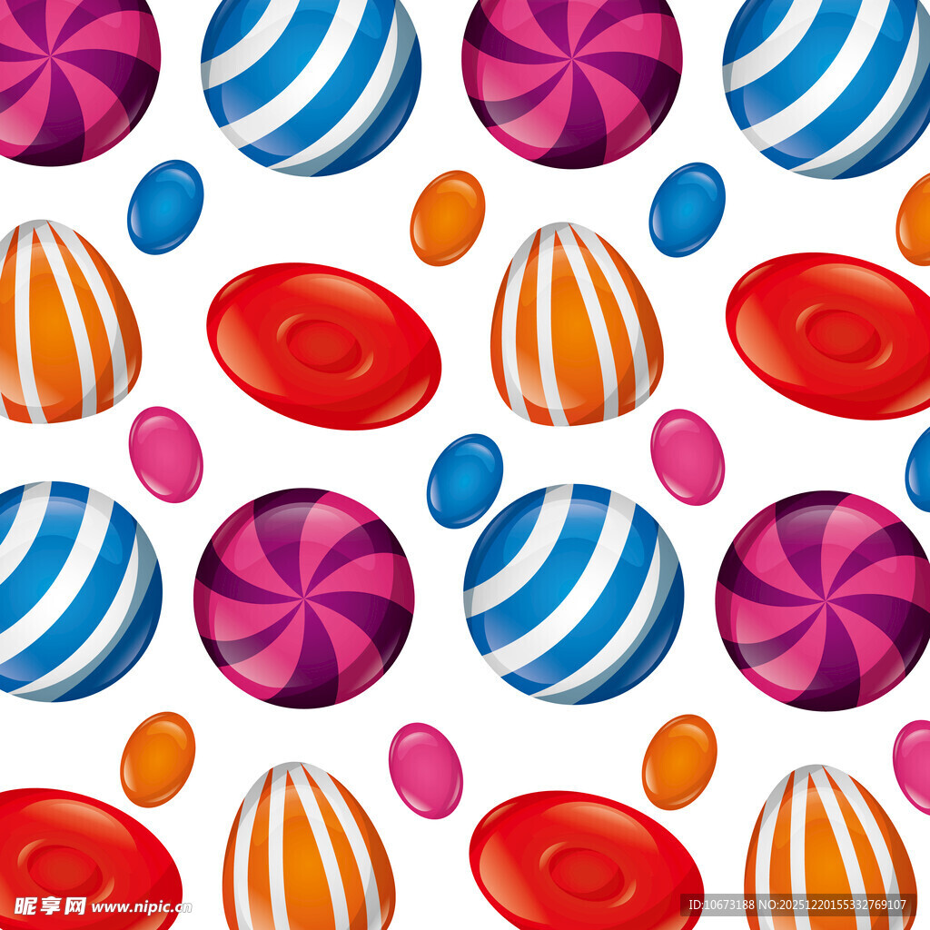 多彩糖果图案背景