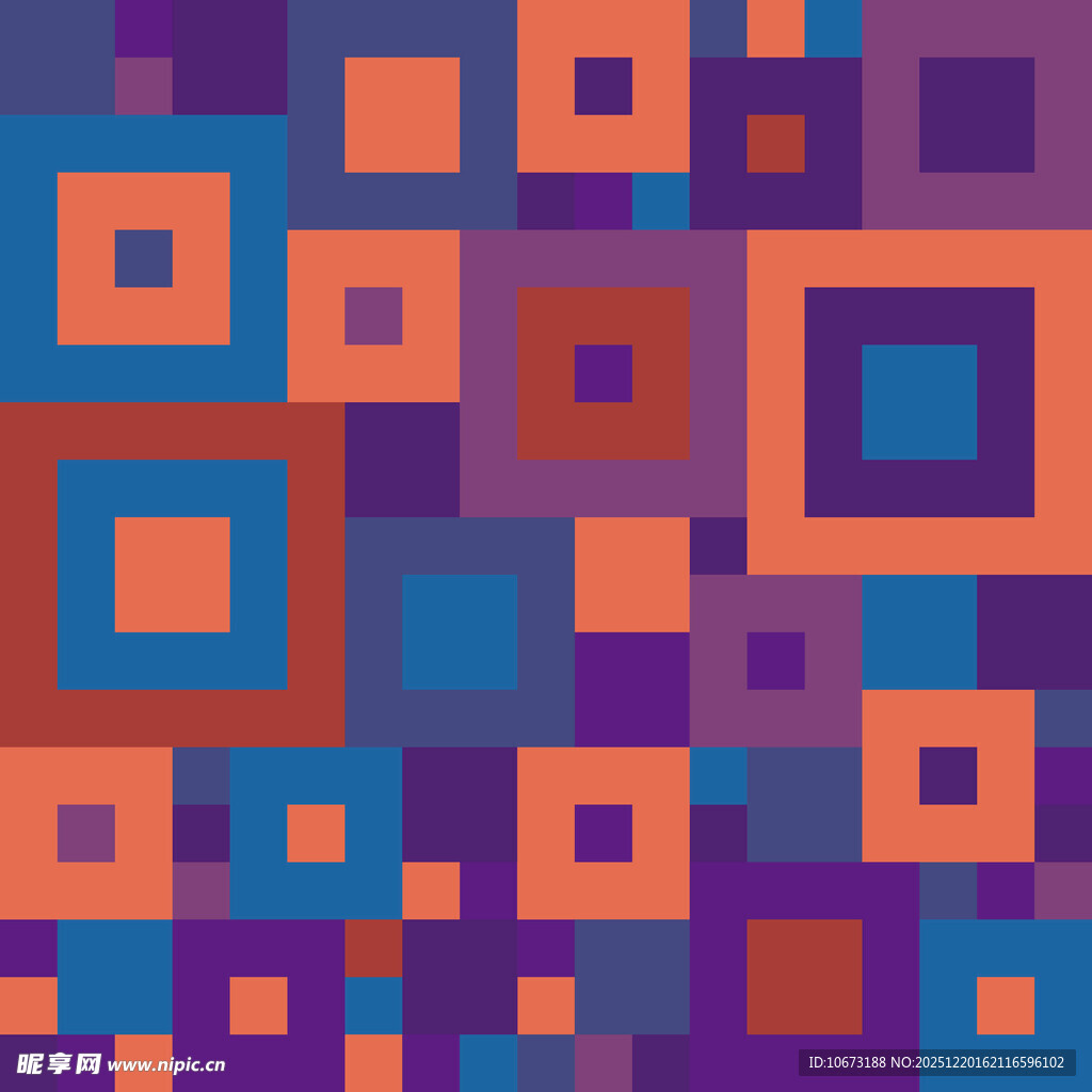 多彩方块几何图案背景