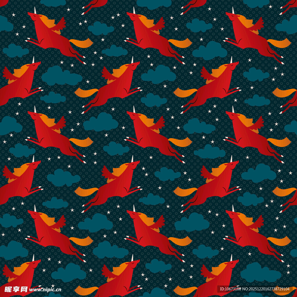 圣诞主题红色雪橇图案