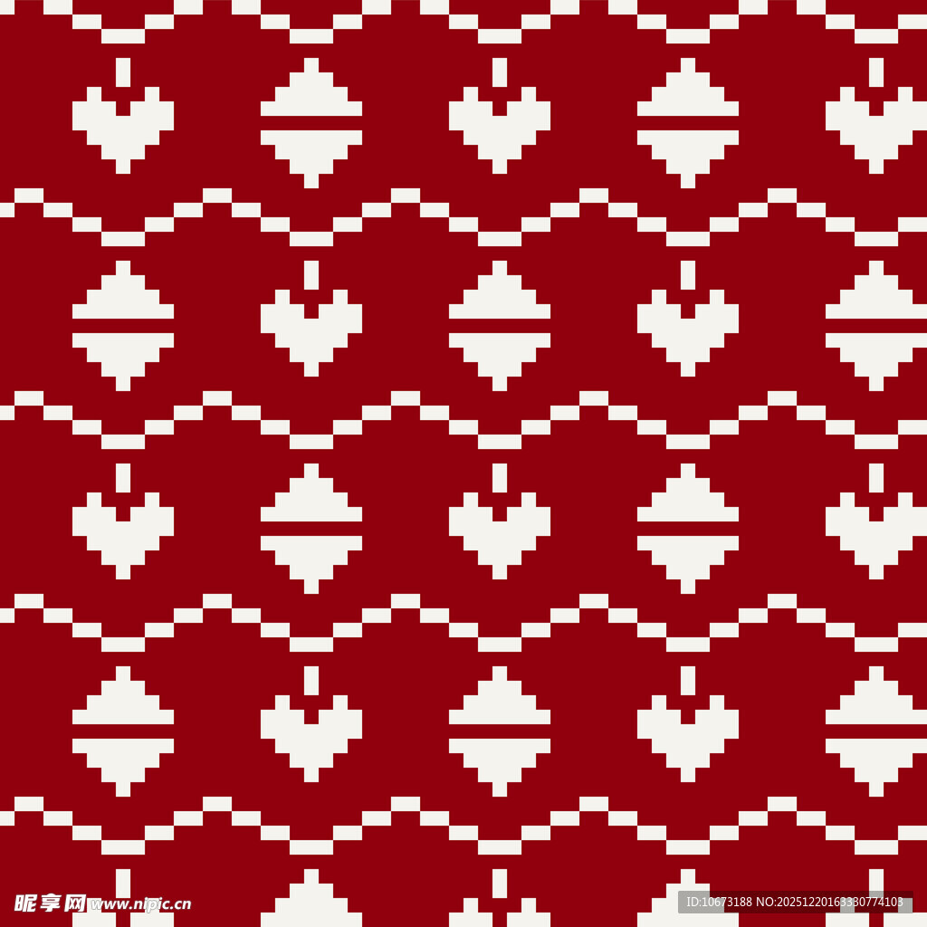 圣诞主题红白针织图案