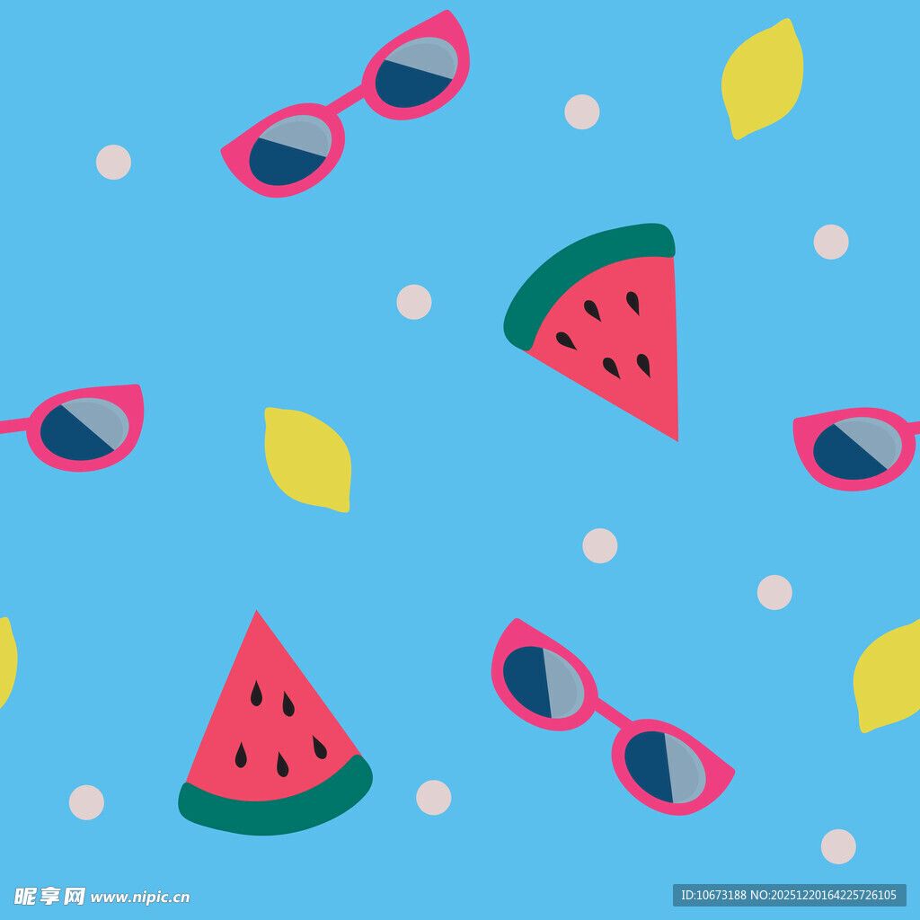 夏日清凉元素图案