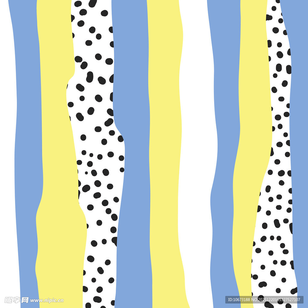 蓝黄条纹波点图案纹理