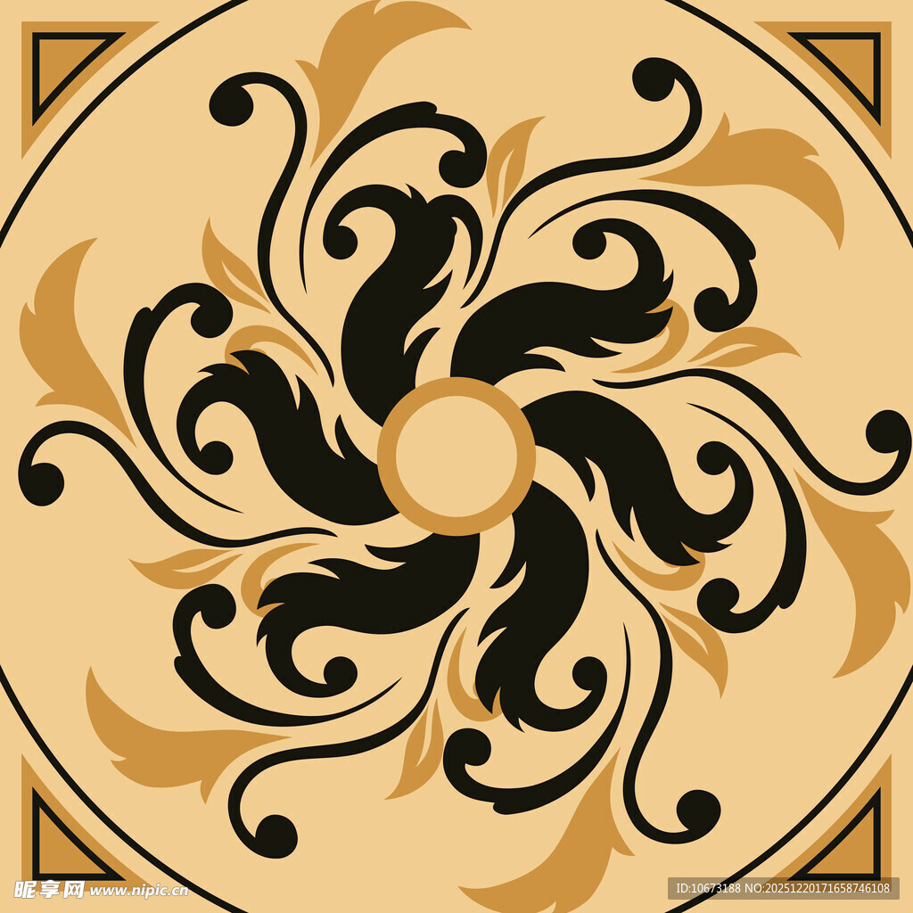 复古花纹装饰图案