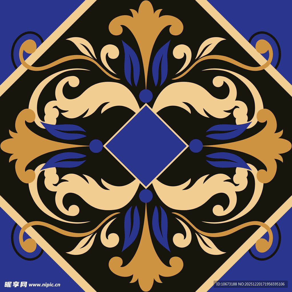 复古华丽几何花纹图案