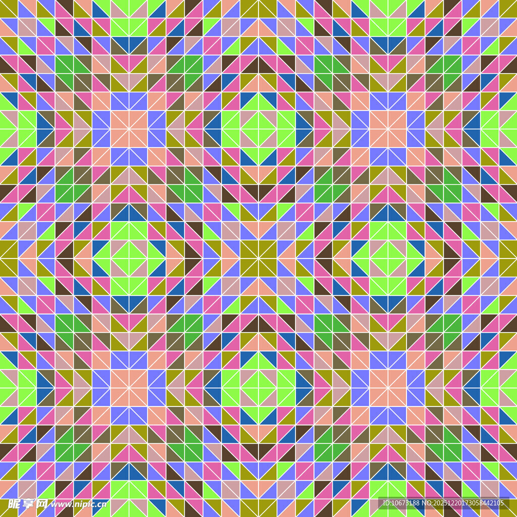 多彩几何拼接图案