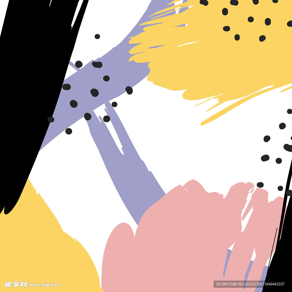 抽象多彩笔触艺术图案