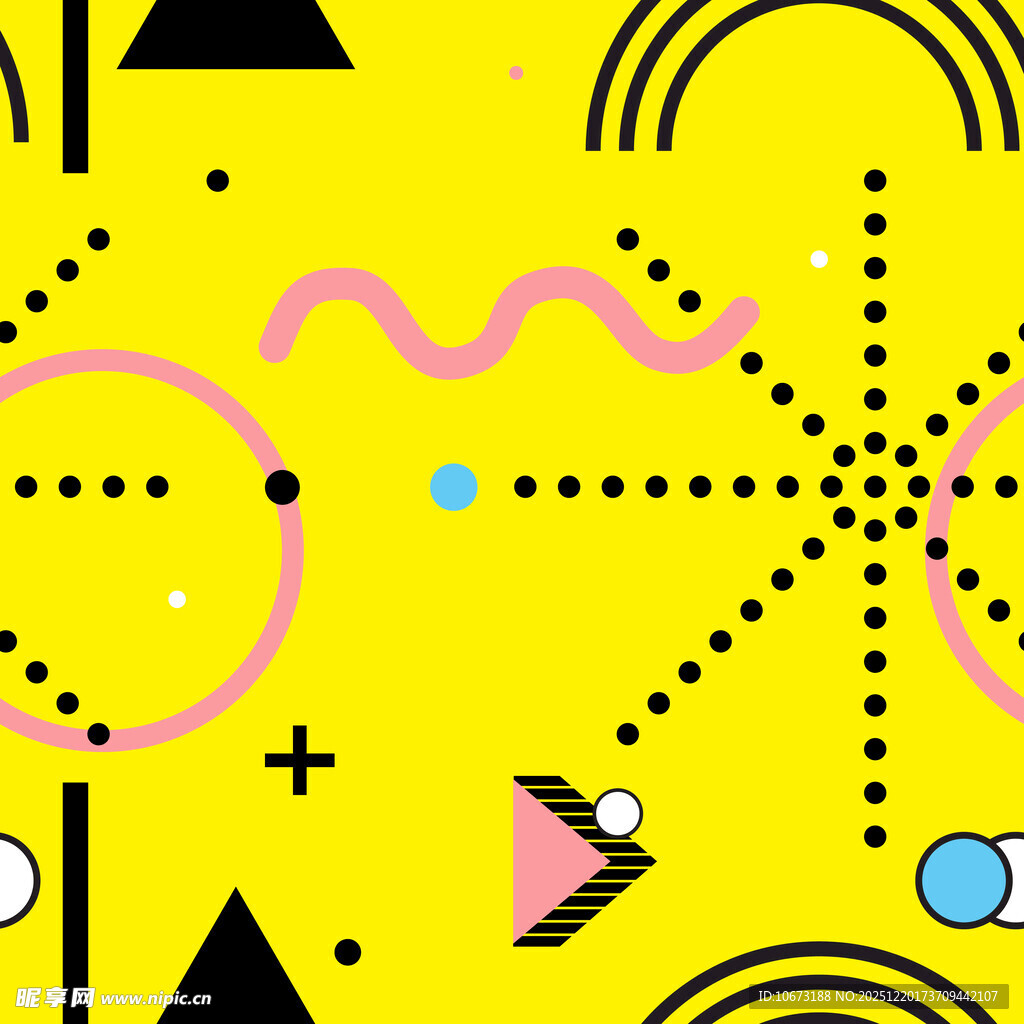 黄色几何抽象图案背景