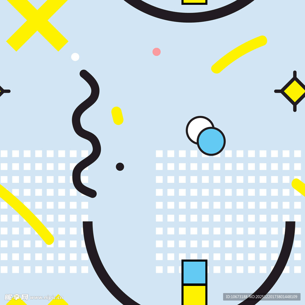 抽象几何图形创意插画