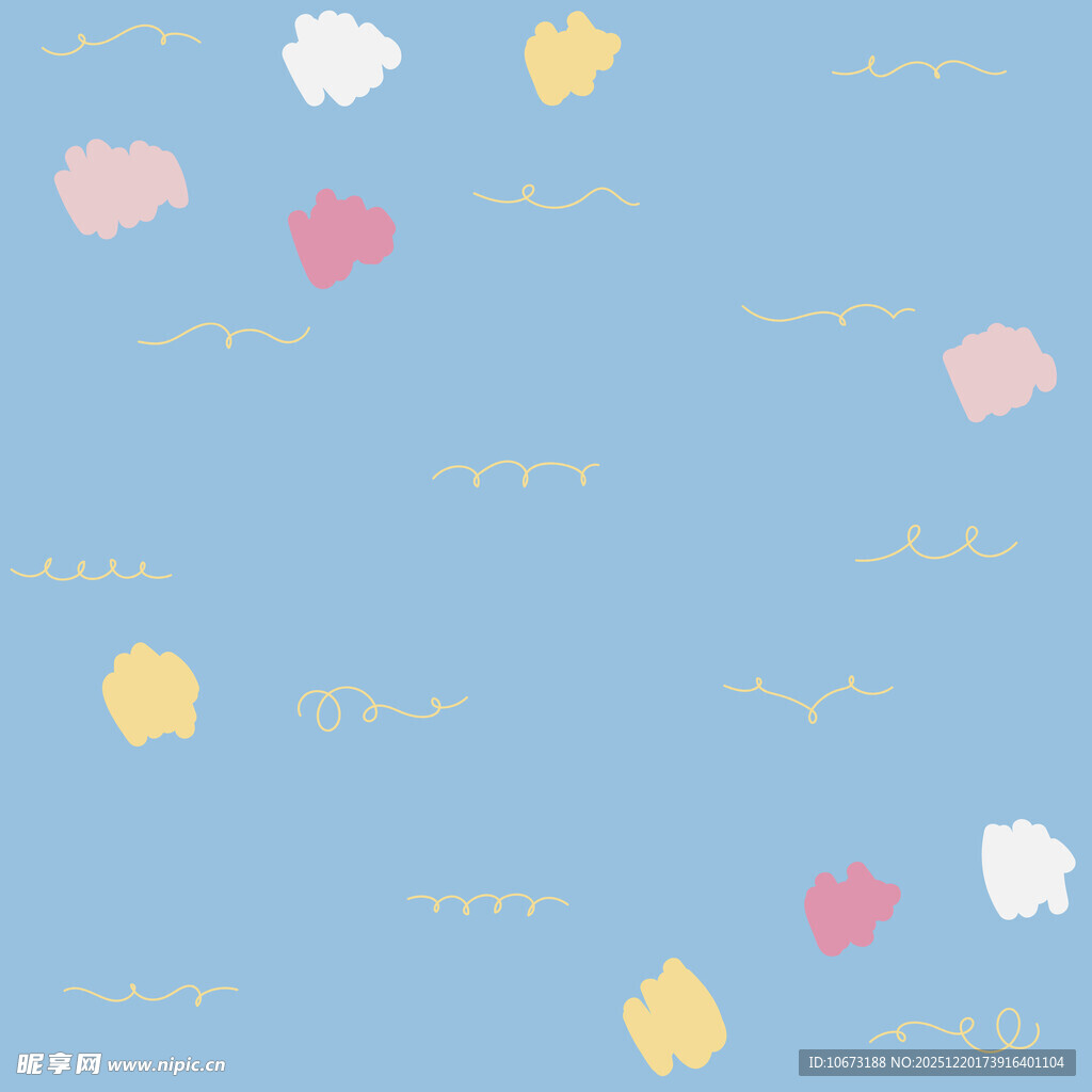 梦幻云朵图案背景