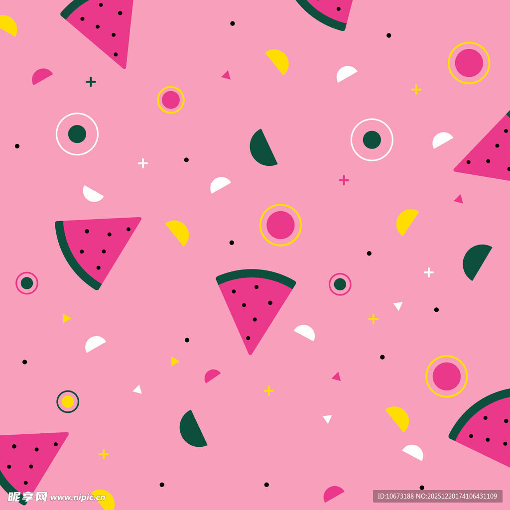 粉色西瓜图案背景