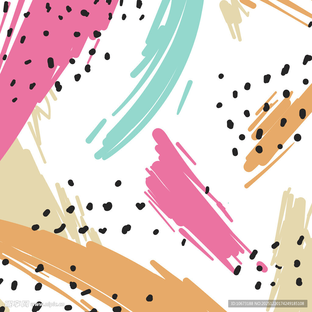 多彩笔触抽象图案背景