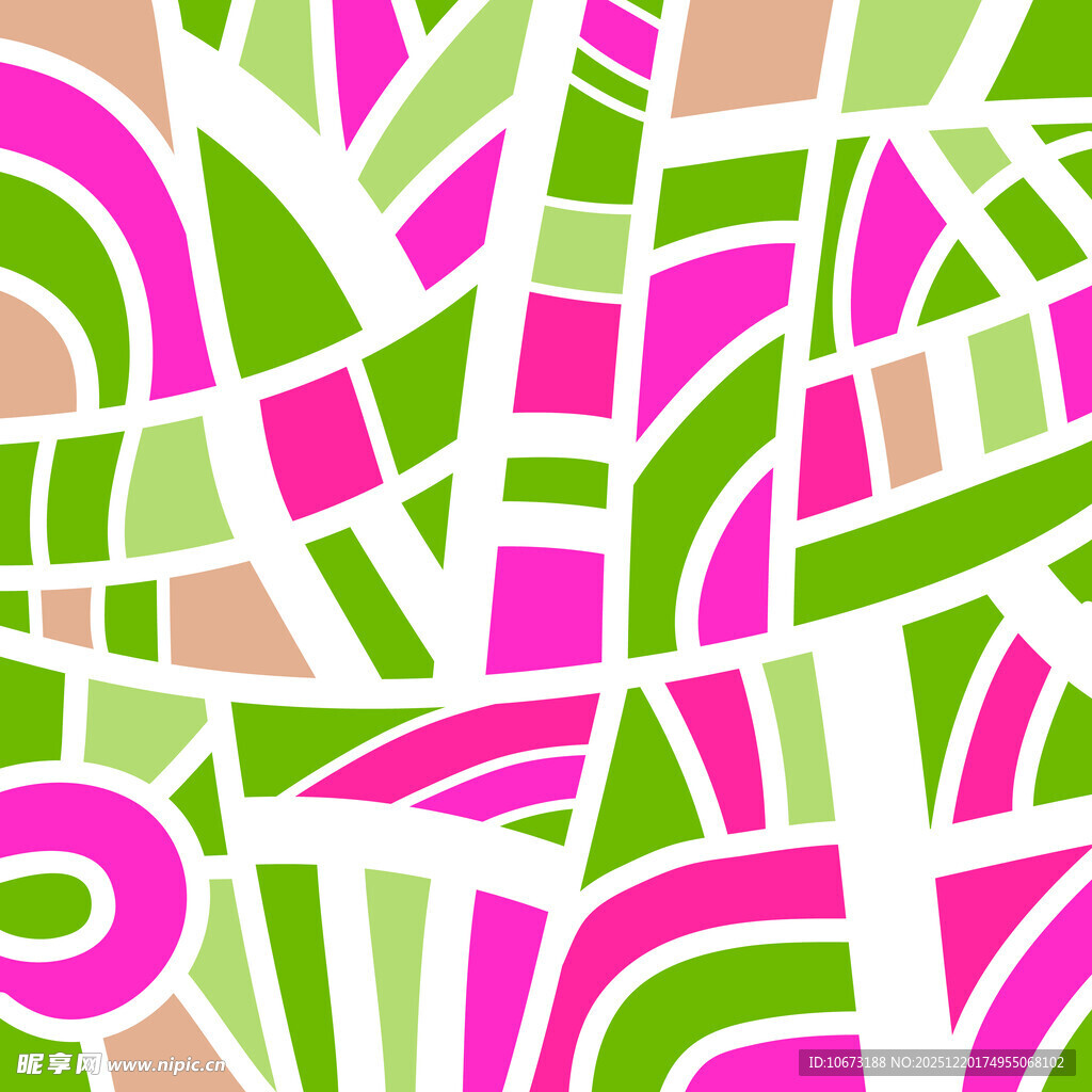 多彩几何线条抽象图案